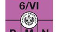 Bild der Abgasplakette Euro 6: Violette Plakette mit Beschriftung
