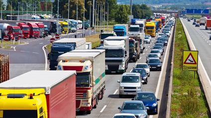Stau auf der Autobahn