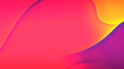 abstrakter Farbflächen in rot-orange, violett und gelb